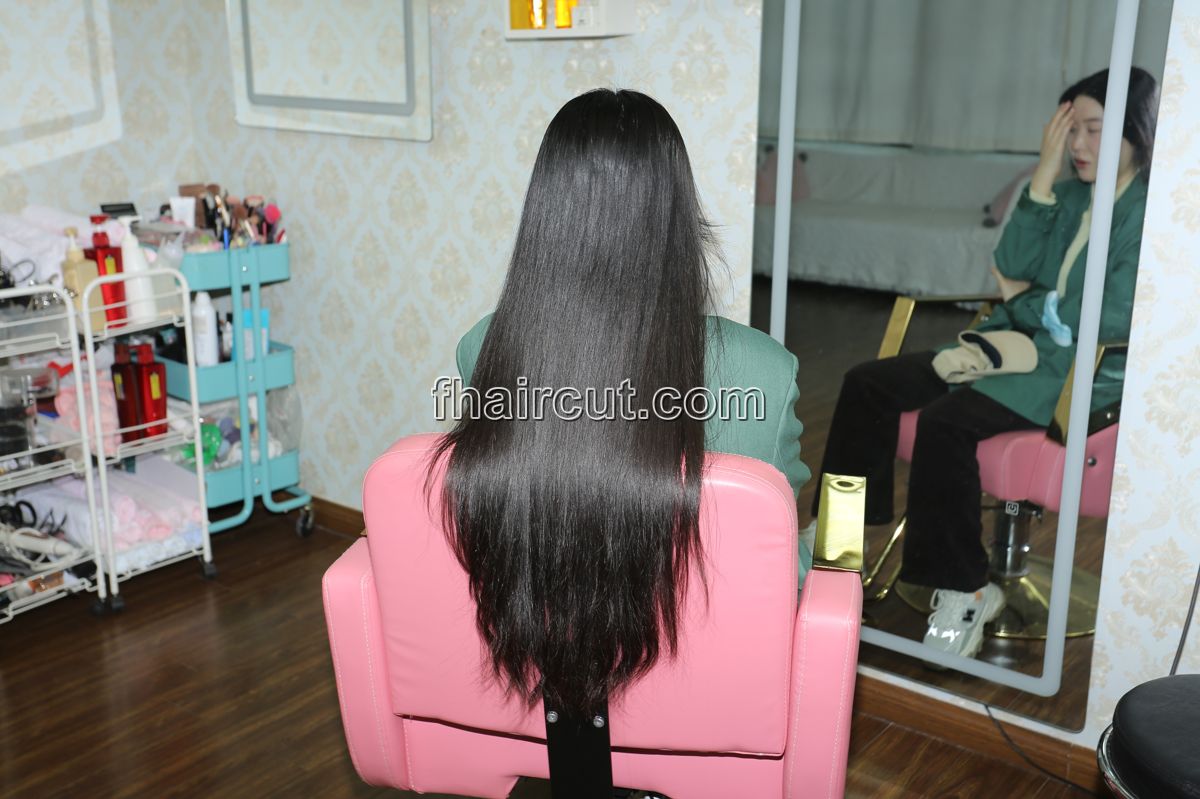 X054# two long hair